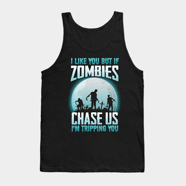 Zombie Humor Halloween Party Tank Top by savariya